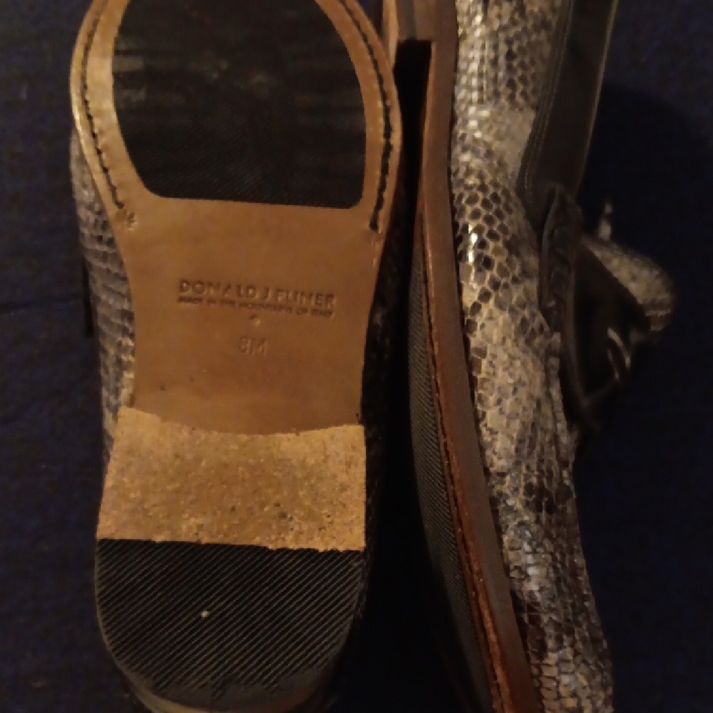 Donald J. Pliner Men's Snakeskin Loafers - Black and Gray - Picture 8 of 9